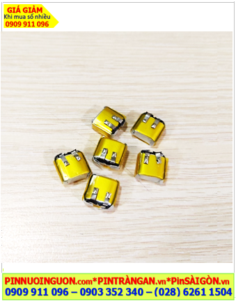 Pin tai nghe Bluetooth 400909, Pin sạc 3.7v Lithium 400909 (25mAh, 4mm x 9mm x 9mm), Pin Bluetooth